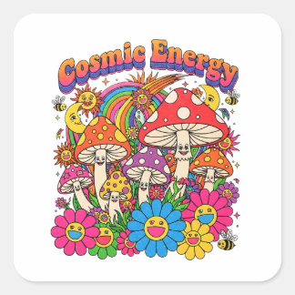 Autocollant CHAMPIGNON ÉNERGIE COSMIQUE