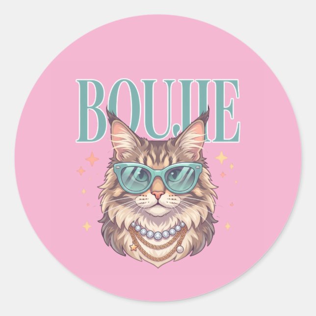 Autocollant Chat Boujie  (Devant)