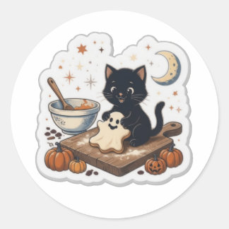 Autocollant chat Spooky Bakes, vinyle de boulanger