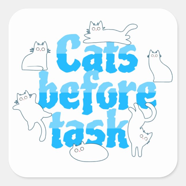 Autocollant Chats avant les Tâches (Devant)