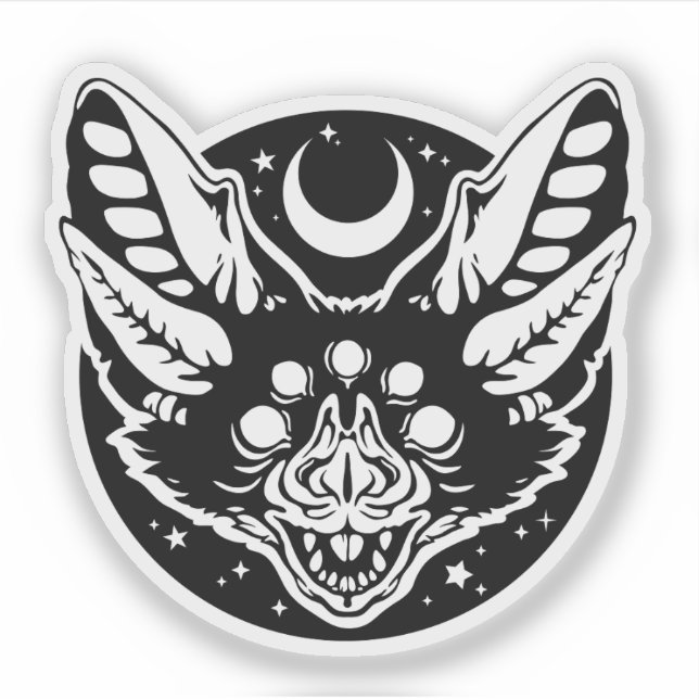 Autocollant - "Chauve-souris à cinq yeux" (Devant)