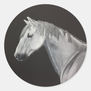 Autocollant Cheval Blanc