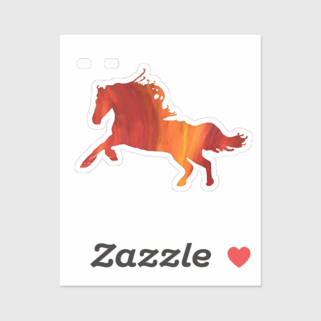 Autocollant cheval de feu (Feuille)