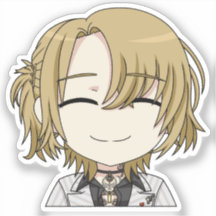 Autocollant Chibi souriant de Luca Kaneshiro