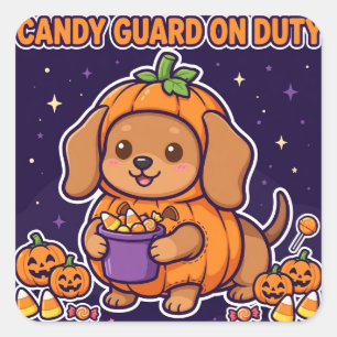 Autocollant Chien de Garde de Bonbons en Service —