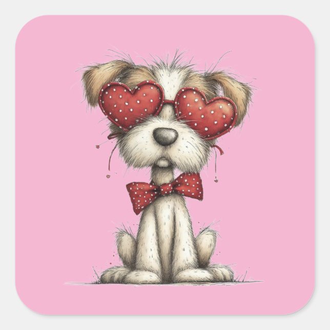 Autocollant Chien Mignon de 7,62 cm - Design Kawai (Devant)
