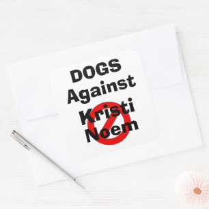 Autocollant Chiens Contre Kristi Noem