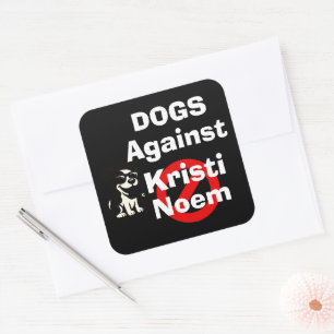 Autocollant Chiens Contre Kristi Noem