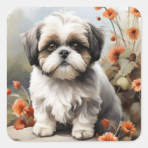 Autocollant chiot chic tzu