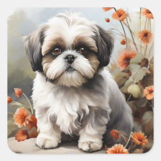 Autocollant chiot chic tzu