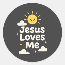 Autocollant chrétien Jésus m'aime