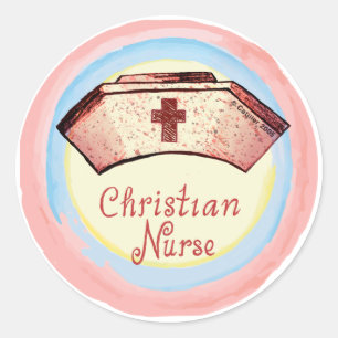 Autocollant Christian Nurse Casquette