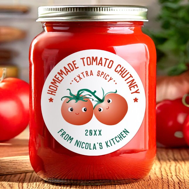 Autocollant Chutney de Tomate pour recette maison  (Créateur téléchargé)
