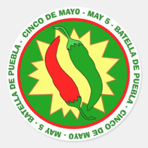 Autocollant Cinco de Mayo Hot Peppers
