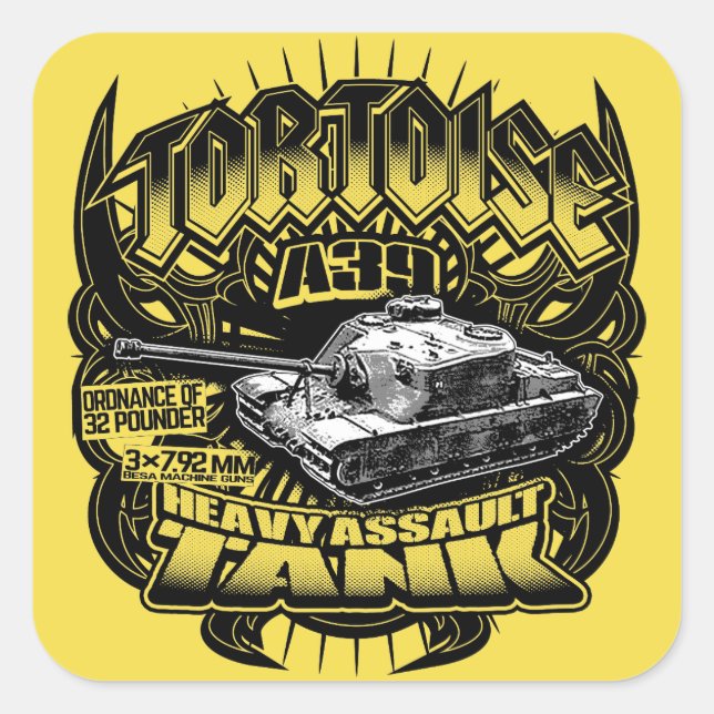 Autocollant circulaire A39 Tortoise classique (Devant)