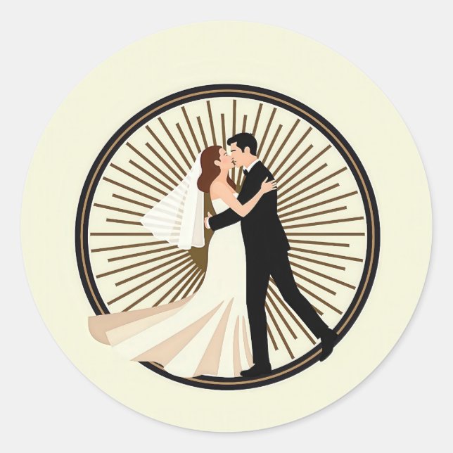 Autocollant circulaire Amour éternel (Devant)