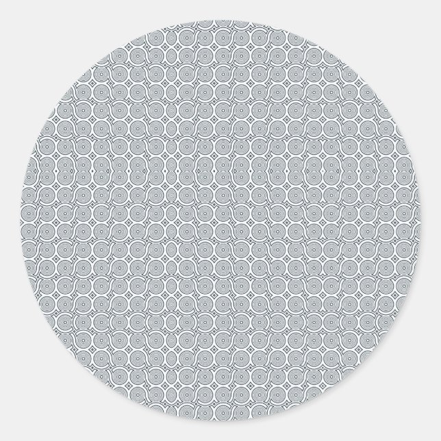 Autocollant circulaire avec un motif géométrique d (Devant)