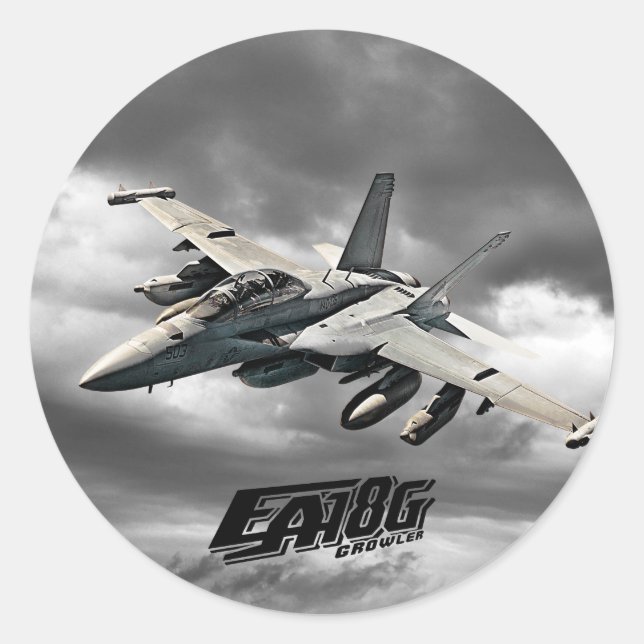 Autocollant circulaire classique EA-18G Growler (Devant)