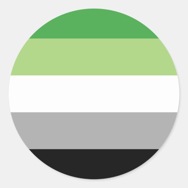 Autocollant circulaire de la fierté aromantique (Devant)