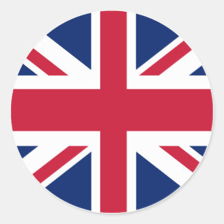 Autocollant circulaire Union Jack