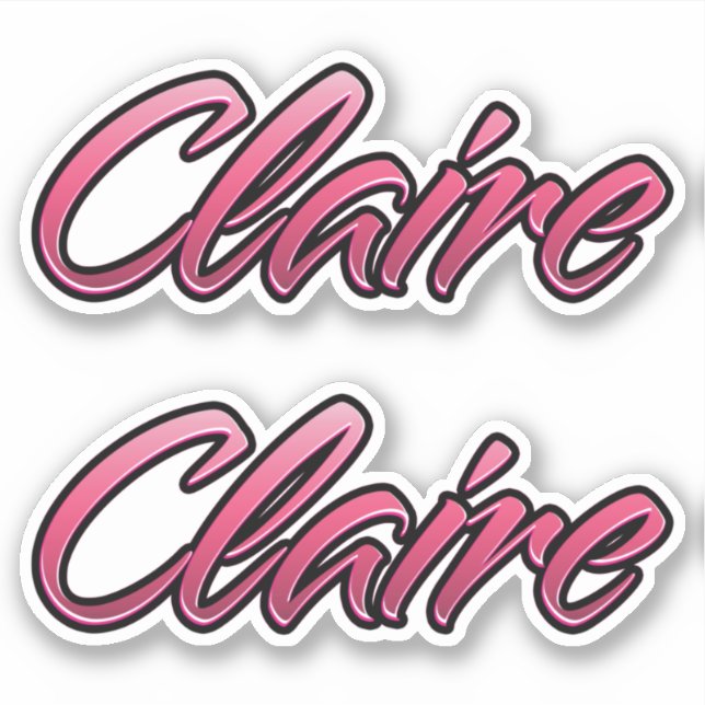 Autocollant Claire rose pâle (Devant)