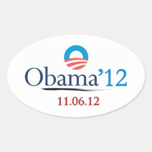 Autocollant classique d'ovale d'Obama 2012