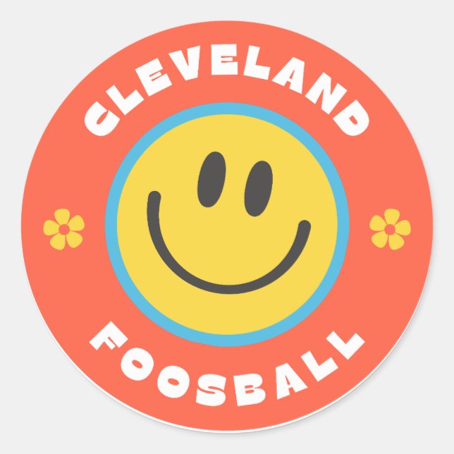 Autocollant Cleveland Foosball Smile (Devant)