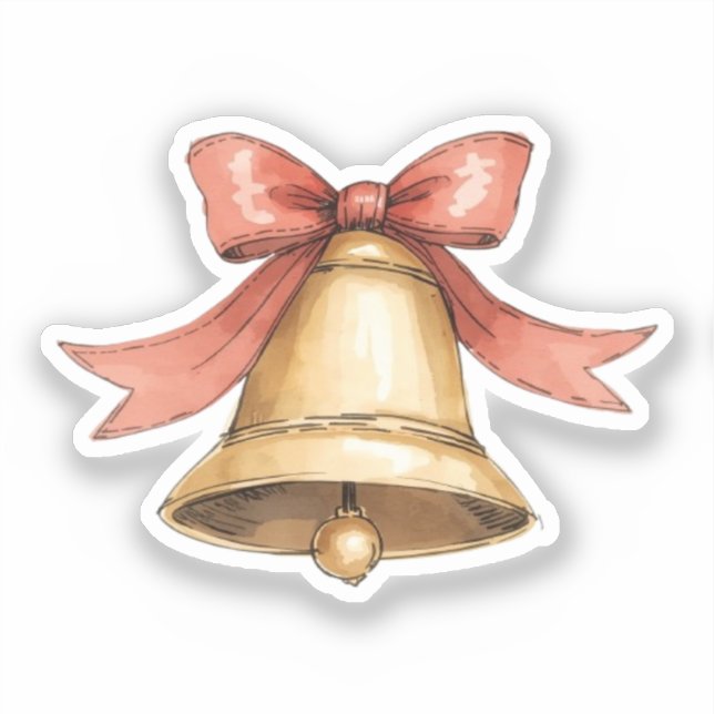 Autocollant Cloche de Noël (Recto)