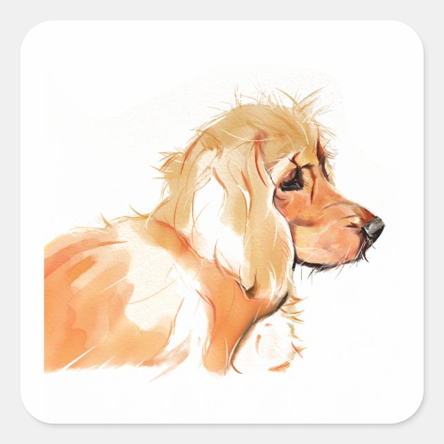 Autocollant Cocker Spaniel, Art Canin (Devant)