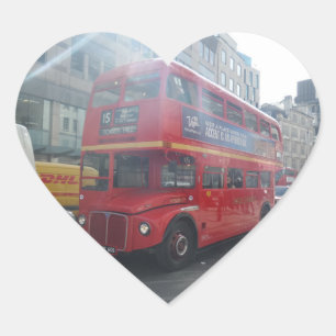 Autocollant Coeur de bus Old London City