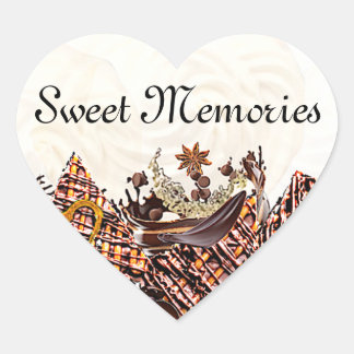 AUTOCOLLANT COEUR EN CHOCOLAT