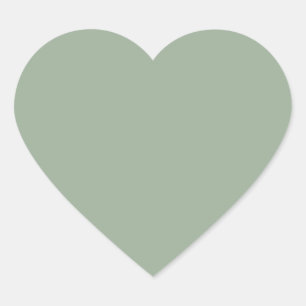 Autocollant Cœur Soft Sage Couleur Tendance