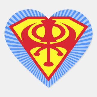 Autocollant Coeur Super Khanda