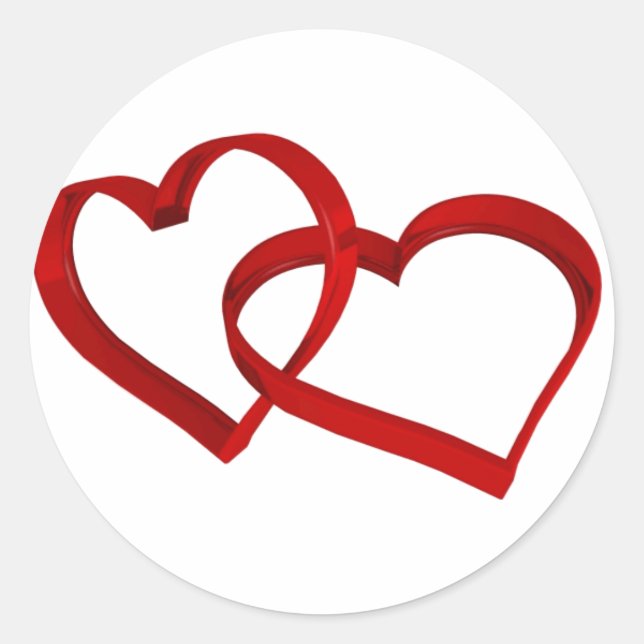 Autocollant Coeurs liés (Devant)