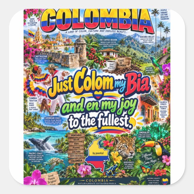 Autocollant Colombie (Devant)