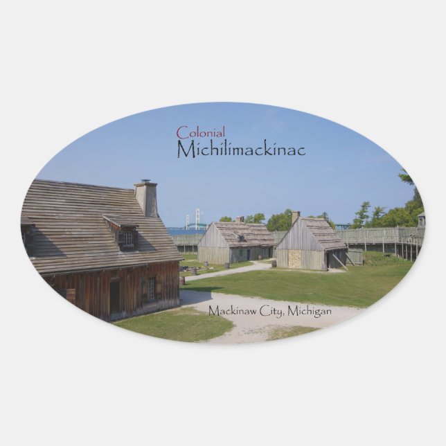 Autocollant colonial Michilimackinac (Devant)
