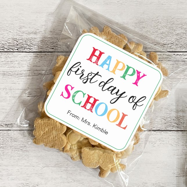 Autocollant coloré de l'école Whiteboard (Carré) (Créateur téléchargé)