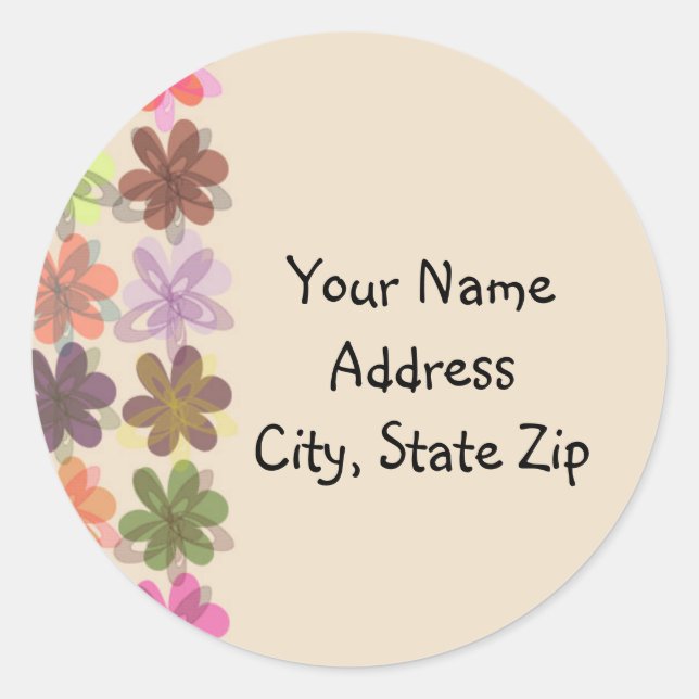 Autocollant coloré Flora Party (Devant)