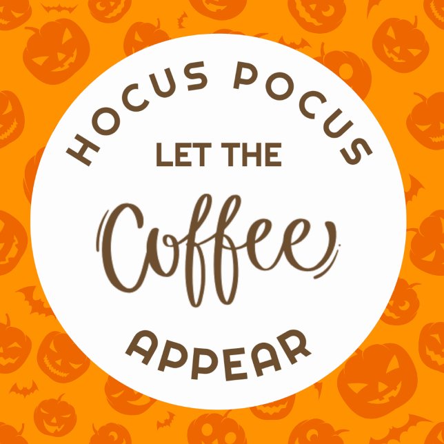 Autocollant commercial Café Halloween Hocus pocus (Créateur téléchargé)