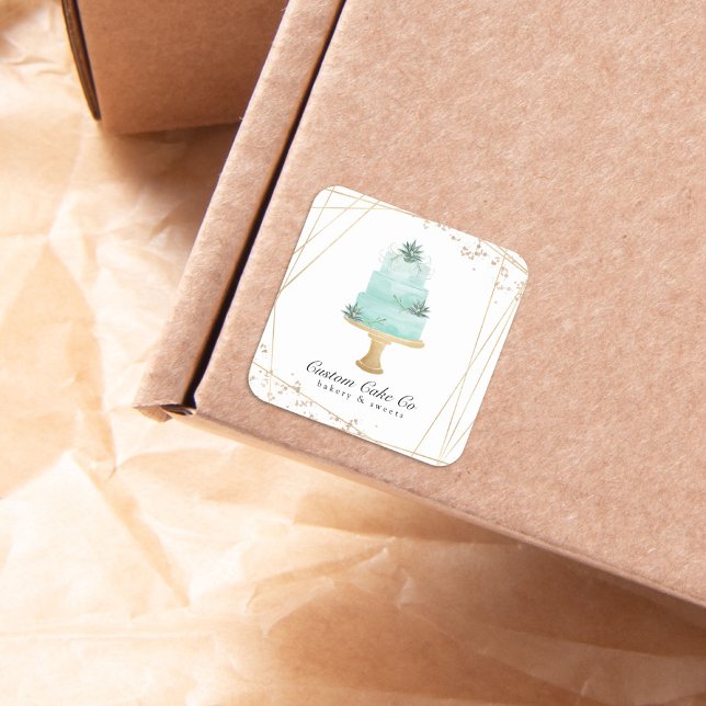 Autocollant commercial Custom Cake Co Bakery (Créateur téléchargé)