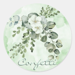 Autocollant Confettis Fleurs et Feuillage