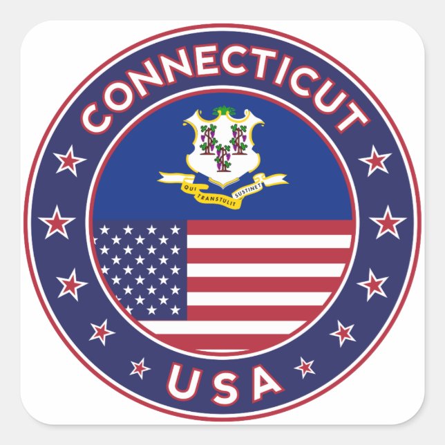 Autocollant Connecticut, États-Unis (Devant)