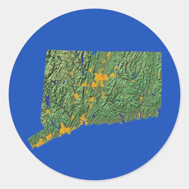 Autocollant Connecticut Map (Devant)