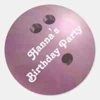 Autocollant cool Pink Bowling Ball Custom Party