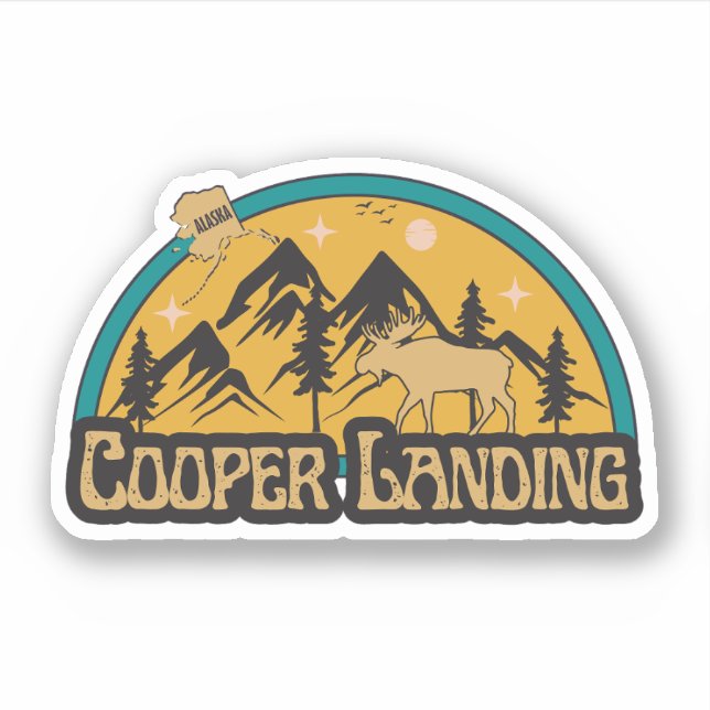 Autocollant Cooper Landing, Alaska (Devant)