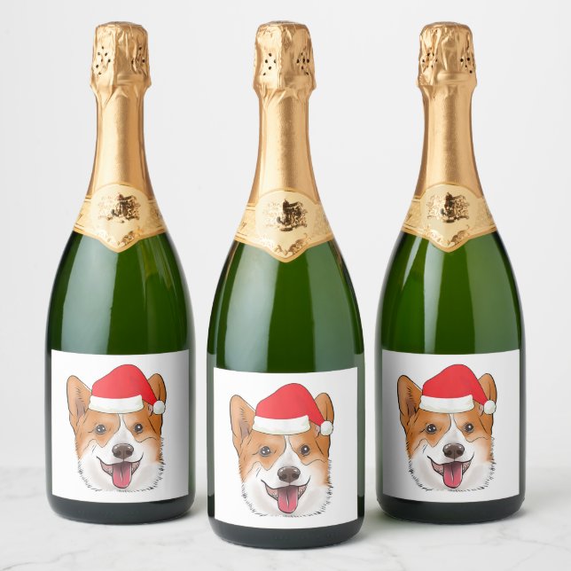 Autocollant Corgi Vin Funny Novelty Cadeau (Bouteilles)