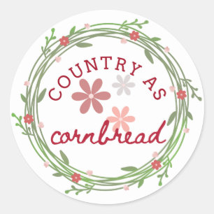 Autocollant Country comme Cornbread