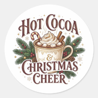 Autocollant Cozy Hot Cocoa & Christmas Cheer