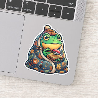 Autocollant Cozy Sushi Frog