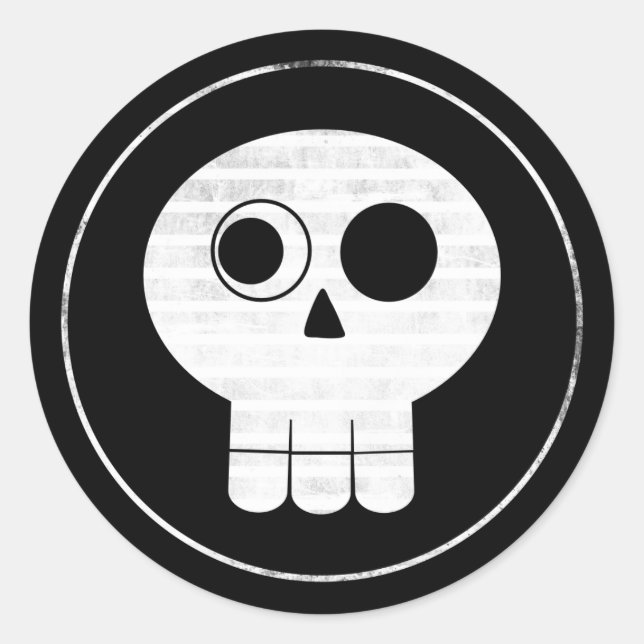 Autocollant crâne 2 (Devant)